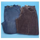 Blue Cargo Pants & Black Corduroys Gap Blue Jeans