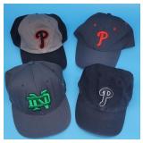 4 Baseball Hats Phillies Notre Dame