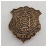 Vintage Badge - 1920 Illinois Auto Investigator