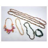 Sea Shell Necklaces - Green Shell Set w Bracelet