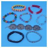 Vintage Costume Jewelry Bracelets Rhinestone Micke