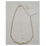 Touchstone Crystal Swarovski Pave Curved Bar Neckl