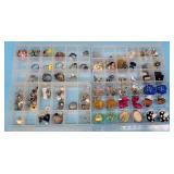 Ladies Jewelry Clip-On Earrings & Rings, Airplanes