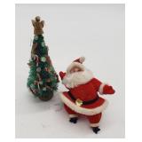 Santa w Pipe Cleaner Beard & Decorated Bottle Brus