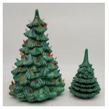 Lighted Ceramic Christmas Tree, Lighter & Ashtray