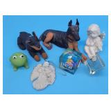 Porcelain Angel Figurine & Ornament, Doberman Figu