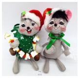 2007/12 Annalee Dolls Cheerful Mice w Decorations