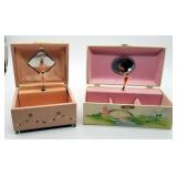 (2) Ballerina Music Boxes - Unicorn & Rainbows +1