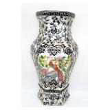 Mid Century Chinese Export Wall Pocket w Hand Pain