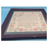 Vintage Framed Needlework Cross Stitch Inspiration