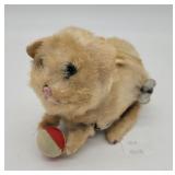 Japan Mohair Wind Up Cat w Ball