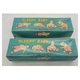 2 Shackman Sleepy Head Baby Dolls & Original Boxes