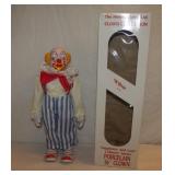 Heritage Dolls Porcelain 16" Wilbur The Clown Dol
