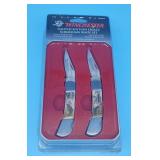 New Winchester 2 piece Scrimshaw Knife Set