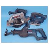 Bosch Battery Powered Powertools Lot - Saws & Ligh