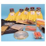 XL Yellow Work Gloves, Spice Grinder, Folding Rule