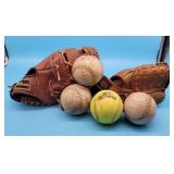 Wilson & Newport Baseball Gloves & Softballs