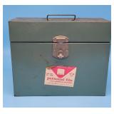 Metal Personal File Box w Key
