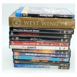 12 DVD Movies West Wing Harry Potter Cars Million