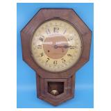 Hamilton 31 Day Wall Clock in Solid Wood Cabinet