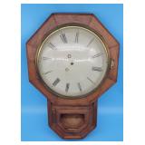 Vintage Octagonal Wall Clock Cabinet  - No Arms