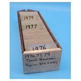 1976, 77, 79 Topps Baseball Trading Cards