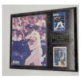 Mike Piazza Mounted Wall Display Photo w Trading C