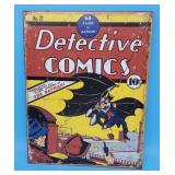 Metal Tin Detective Comics Sign