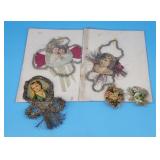 Lot of Victorian Scrap Book Diecuts Tinsle Angels