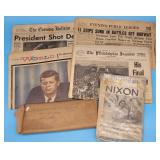 Vintage Newspapers Kennedy Shot Battle of Norway N