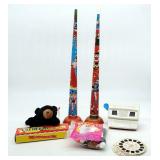 2 Antique Tin Noise Makers Viewmaster & Slide Reel