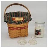 Longaberger Basket 1998 Christmas Collection Glad