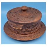 Carved Monkey Pod Wood Cake Saver Stand Mabini Han