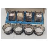Rogers Silver Plate Napkin Rings (8) One Set w Box