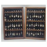 Souvenir Spoon Collection w Wall Racks (2) - 40+ D