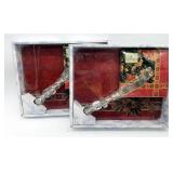 April Cornell Cypress Cheese Boards w Knife & Napk