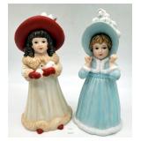 (2) Maud Humphrey Bogart Figurines My Winter Hat &