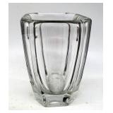 Signed Crystal Orreffors Vase w Etched Bare Bum Ch