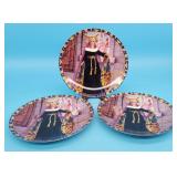 3 Barbie Medieval Lady Collector Plates Enesco