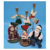 Decorative Christmas Santas, Doorstop, Angel Candl