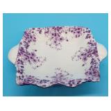 Shelley China Dainty Mauve Sweet Meat Dish