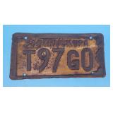 1938 Pennsylvania Truck License Plate