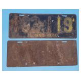 Antique Pennsylvania 1920 License Plates