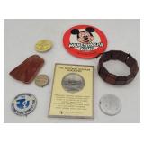 Vintage Pinbacks Mickey Mouse Club United Nations