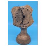 Surrealism Pottery Clock On Pedestal Modern Sculpt