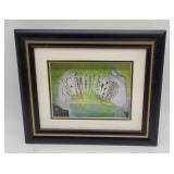 Signed Jean-Pierre Weill 3D Framed Card Player Art