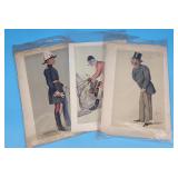 3 1898 Vanity Fair Prints Aldershot Cavalry, Ex-of