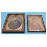 2 Antique Photographs Ambrotype Children Photos