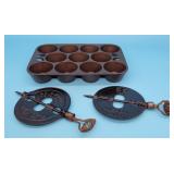 Cast Iron Muffin Tin & Griswold Cast Iron Stove Da