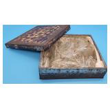 Vintage Biscuit Cookie Tin & Lamp Chandelier Prism